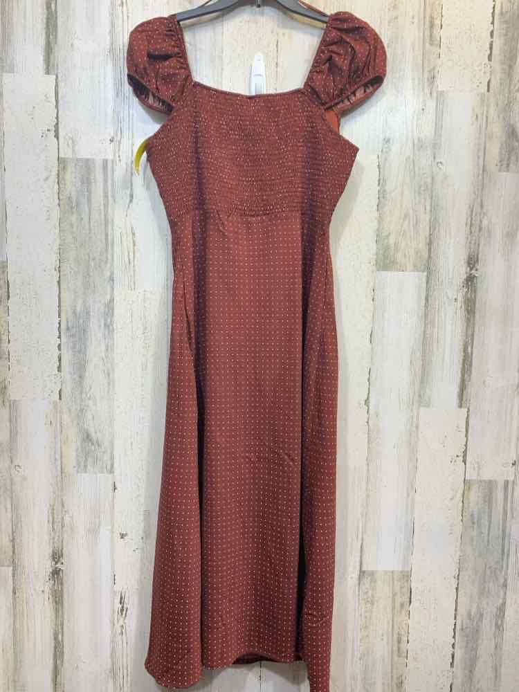 NWT AND NOW THIS Dresses and Skirts Size 1X Brown Polka Dot SLEEVELESS Dress