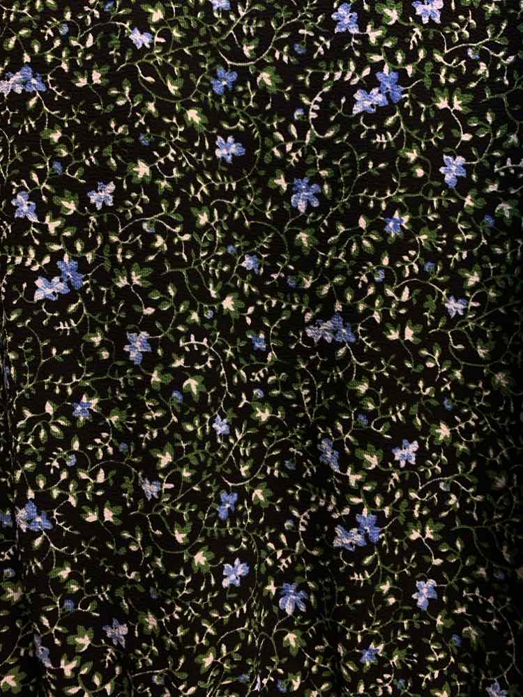 MICHAEL KORS Tops Size XL BLK/GRN/BLU Floral PEPLUM TOP