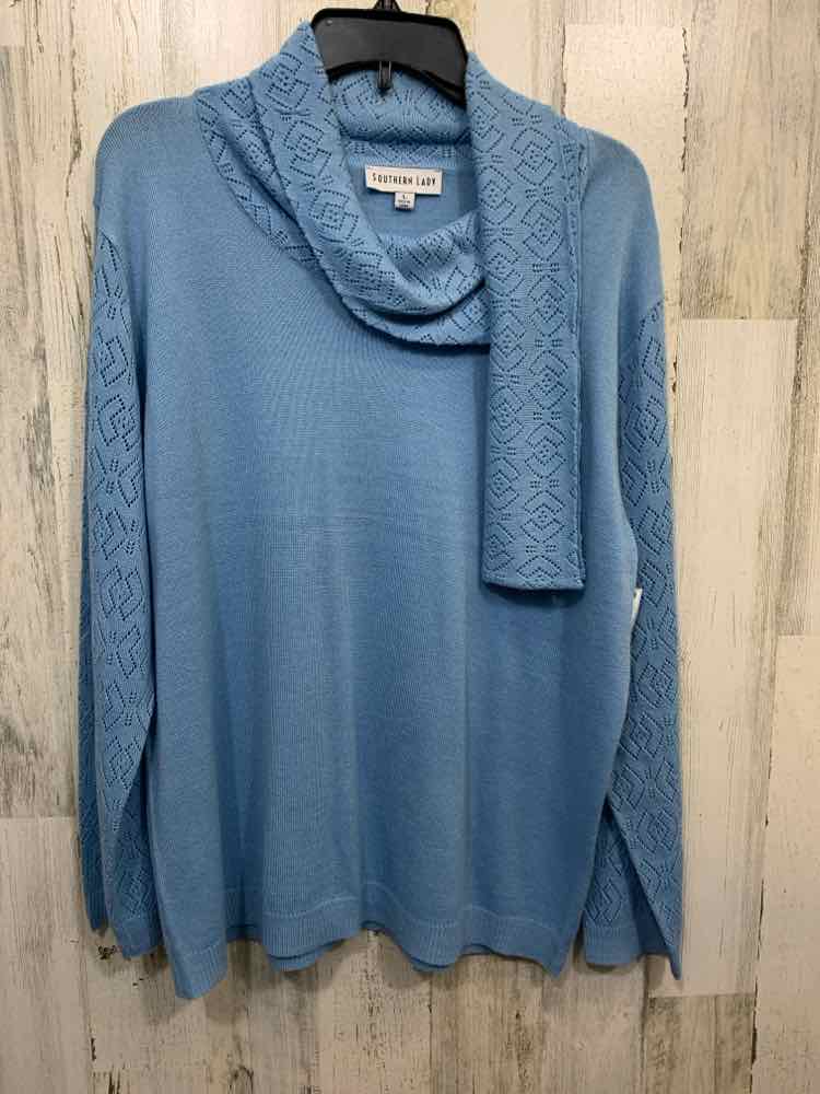 NWOT SOUTHERN LADY Size L Tops Blue KNIT LONGSLEEVE SWEATER