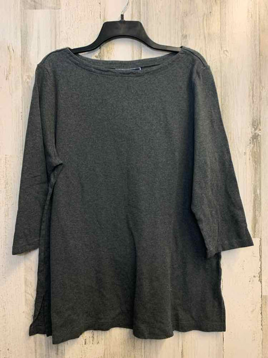 PRE-OWNED KAREN SCOTT Tops Size XL Gray LONG SLEEVES TOP