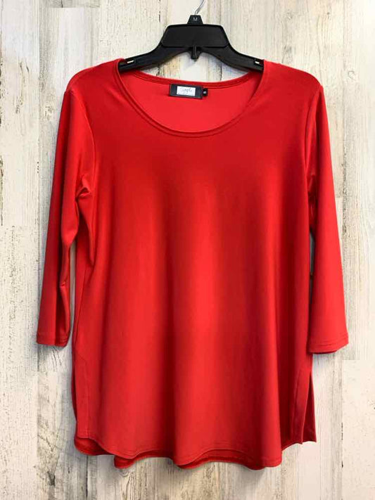SYMPLI Tops Size 8 Red 3/4 LENGTH TOP