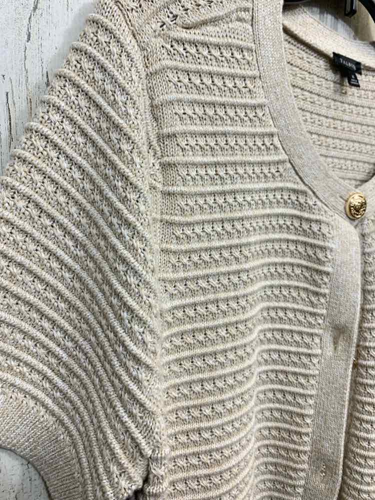 PRE-OWNED TALBOTS Size XL Tops Tan SHORT SLEEVES SWEATER