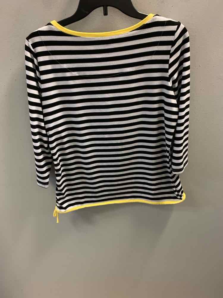 LANA LANE Tops Size PM BLK/WHT/YEL Stripe TOP