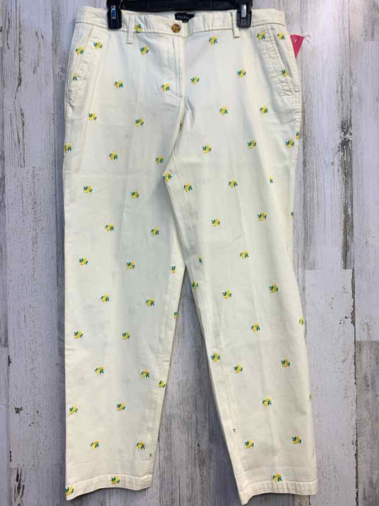 PRE-OWNED Size 8 TALBOTS BOTTOMS PASTEL YELLOW LEMONS Pants