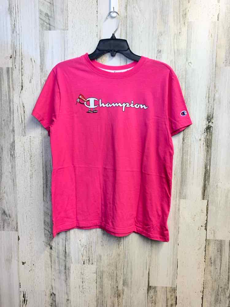 PRE-OWNED CHAMPION Tops Size L HOT PINK SHORT SLEEVES TOP
