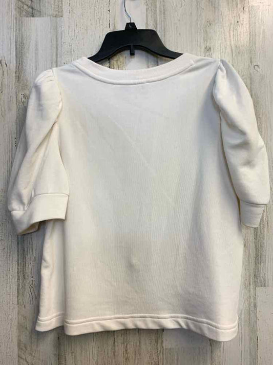 PRE-OWNED LOFT Tops Size L Ivory PUFF SLEEVES TOP