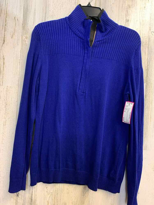 PRE-OWNED Ralph Lauren Tops Size XL ROYAL BLU PRINT LONG SLEEVES Sweater