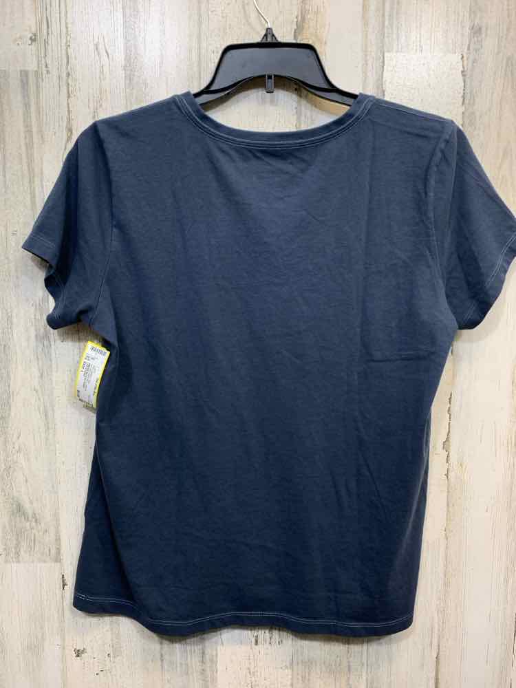 PRE-OWNED LIFE IS GOOD Tops Size L NVY/RED/WHT/BLU VNECK SHORT SLEEVE T-shirt/AM