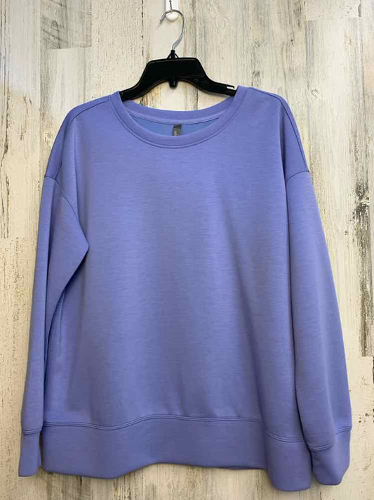 PRE-OWNED MONDETTA Tops Size L LILAC LONG SLEEVES TOP/PLAIN CREW NECK