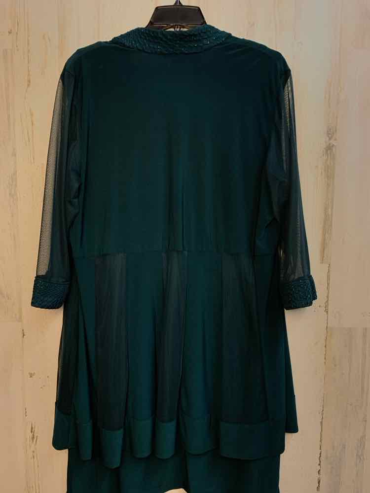 R&M RICHARDS PLUS SIZES Size 20W Forest Green 2PC 2 PC Dress