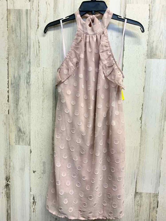 PRE-OWNED SHE + SKY Dresses and Skirts Size M LIGHT PINK HALTER Dress/TIE BACK