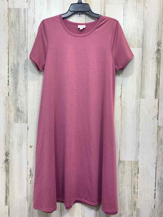 PRE-OWNED LULA ROE Dresses and Skirts Size M Purple Solid SHIRT DRESS Dress/PURP