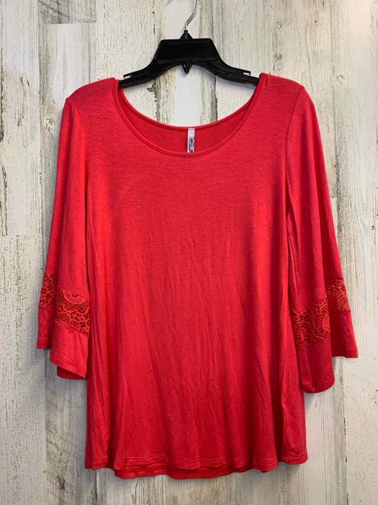 SUPERLINE Tops Size S MAGENTA 3/4 LENGTH TOP