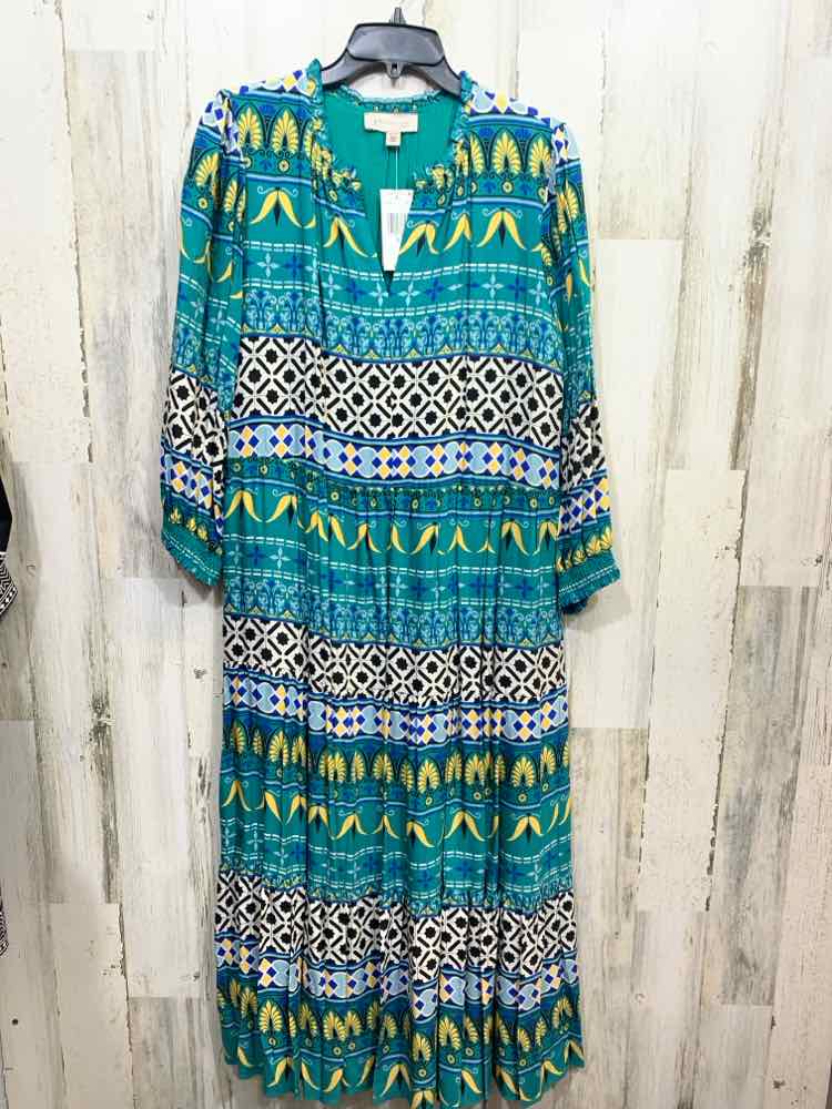 NWT PHILOSOPHY Size XL Dresses and Skirts BLK/WHT/TEAL/BLU YELLOW MAXI Dress