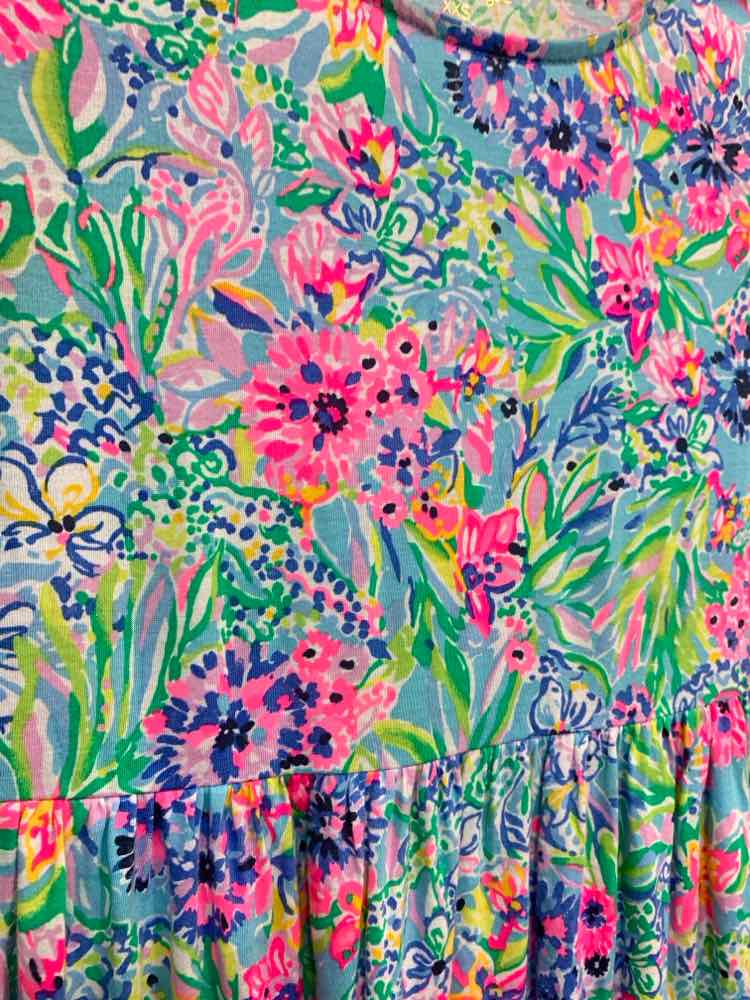 PRE-OWNED LILLY PULITZER/VIBRANT SWING FIT 3/4 SLEEVE CREW NECK