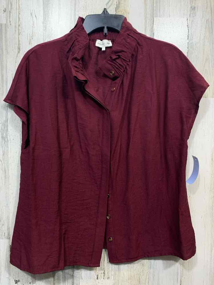 PRE-OWNED ENTRO Size L Tops WINE SLEEVELESS Blouse