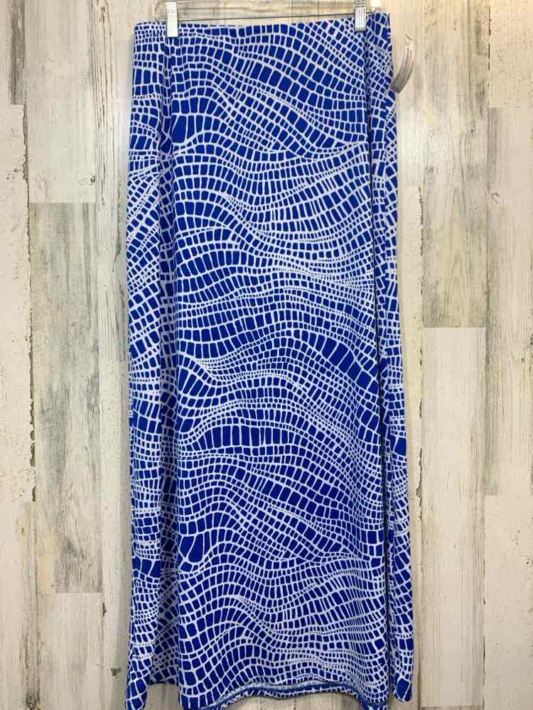 PRE-OWNED NEW YORK & CO BOTTOMS WHT/BLU Maxi