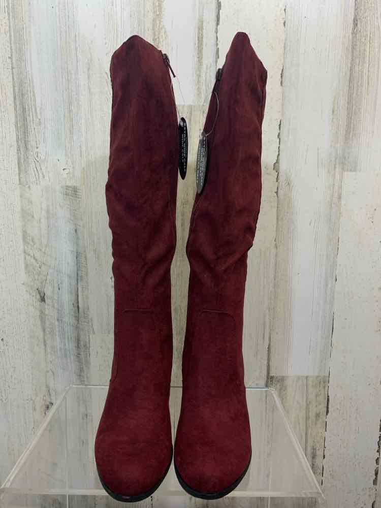 NWT STYLE & CO SHOES Shoe Size 5.5 WINE Suede Tall Boots