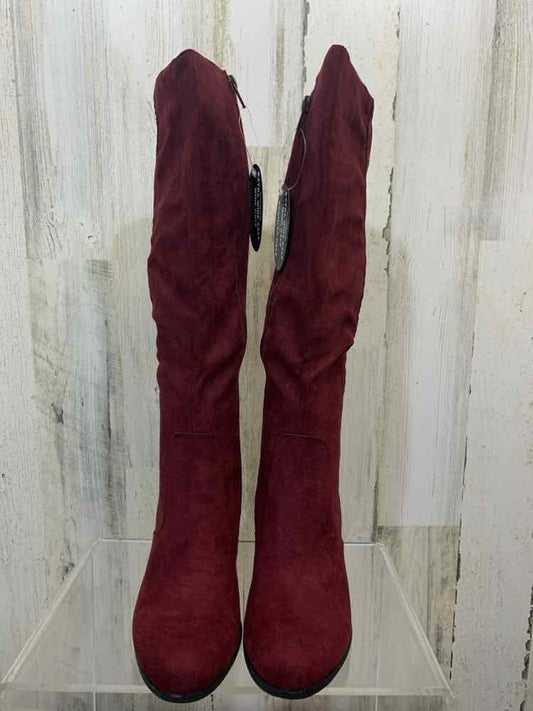 NWT STYLE & CO SHOES Shoe Size 5.5 WINE Suede Tall Boots