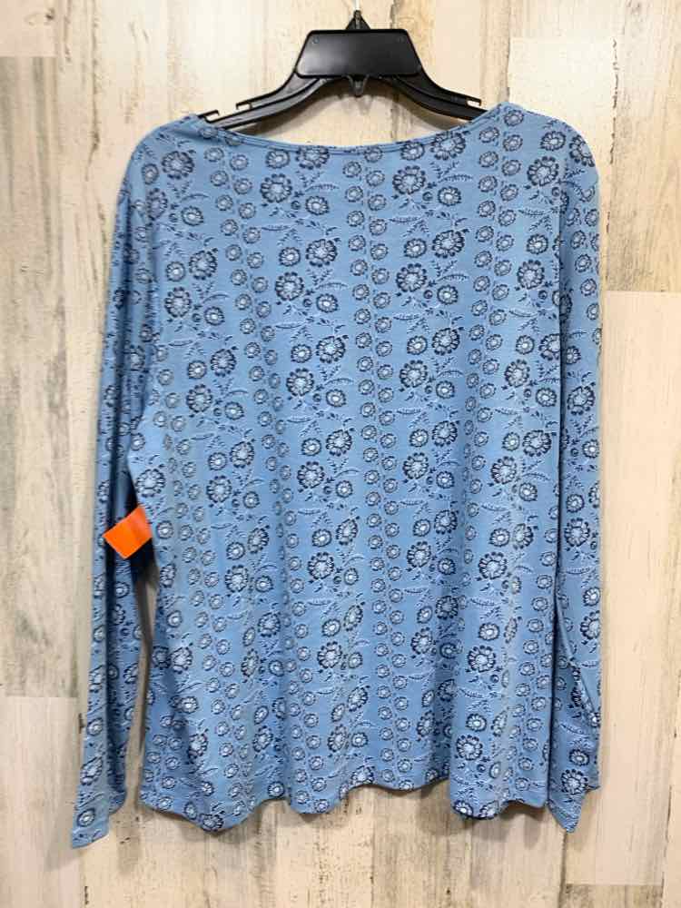 NWT STYLE & CO/LONG SLEEVE PRINTED PATTERN SCOOP NECK