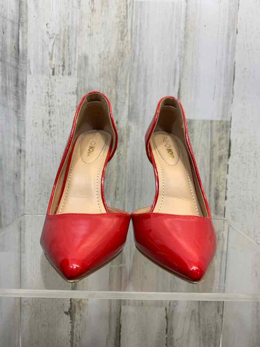 PRE-OWNED FASHION NOVA SHOES Shoe Size 7.5 Red Solid POINTED TOE Stiletto/RED PO