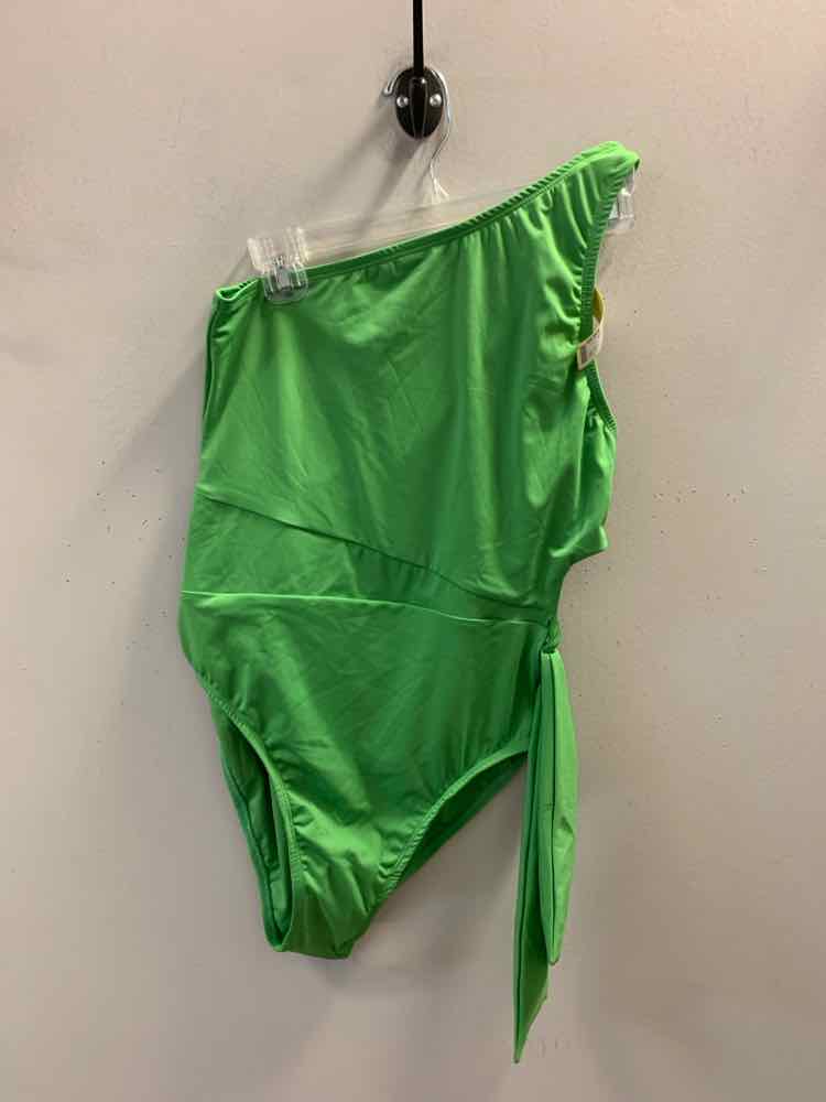 NWT LIBERTY & JUSTICE Swimwear Size XL LIME 1 PC Swimsuit