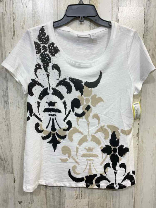PRE-OWNED CHICO'S/FLORAL/BIRD EMBROIDERED FLUTTER SLEEVE