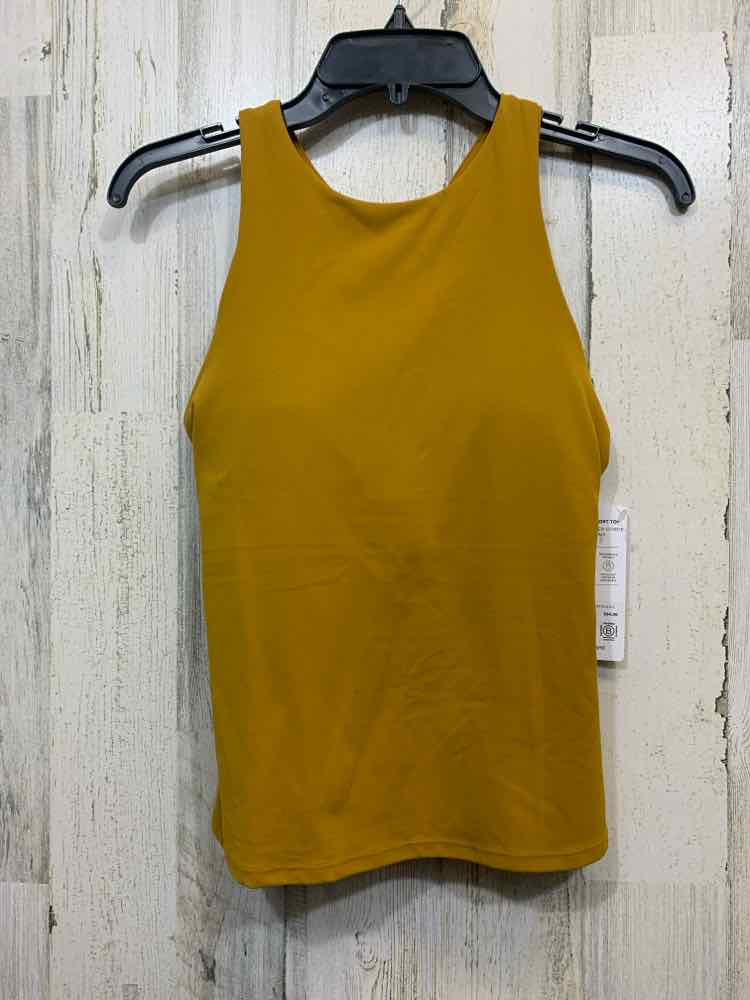 NWT ATHLETA Tops M Mustard Solid HIGH NECK Activewear TOP/MUSTARD HIGH NECK ACTI