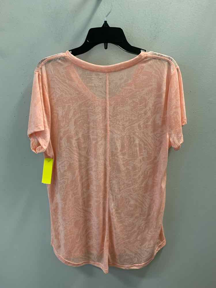 TEK GEAR Tops Size XL Peach SWIRLS SHORT SLEEVES TOP