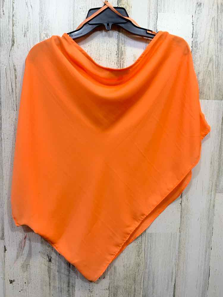 PRE-OWNED SHE + SKY Tops Size M NEON ORANGE Solid OFF 1 SHOULDER Blouse/NEON ORA