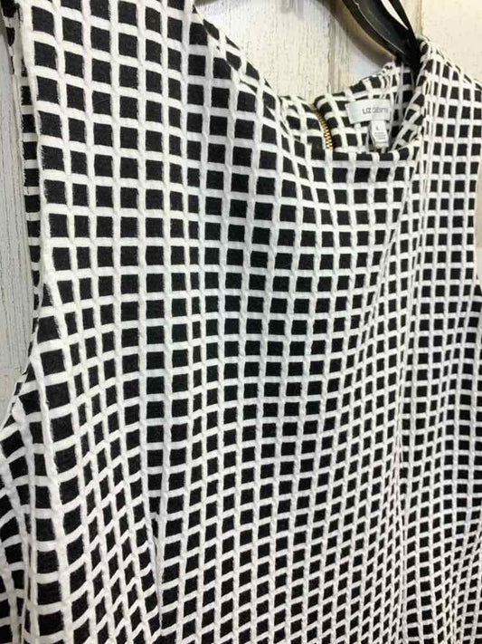 PRE-OWNED LIZ CLAIBORNE Size XL Dresses and Skirts BLK/WHT Checkered Dress
