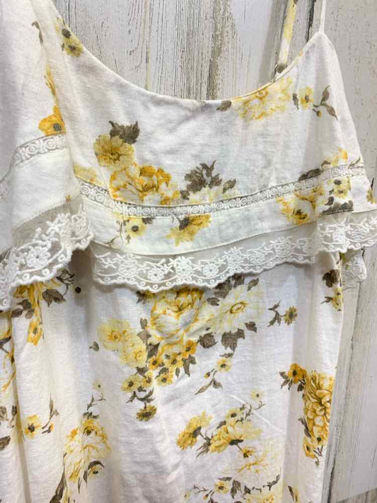 PRE-OWNED UNIVERSAL THREADS Dresses and Skirts Size XL WHITE/YELLOW/BROWN Dress/
