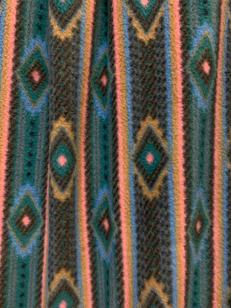 NWT BILLAONG Tops Size L GRN/PINK/TAN/BLU Fleece SOUTHWESTERN LONG SLEEVES Shirt