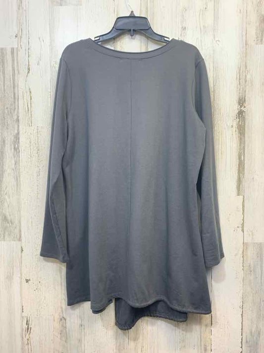 CHALET ET CECE Tops Size XL Charcoal TUNIC TOP