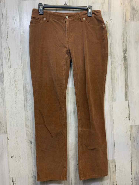 PRE-OWNED Size 6P J JILL BOTTOMS Brown Corduroy STRAIGHT Pants/BROWN CORDUROY ST
