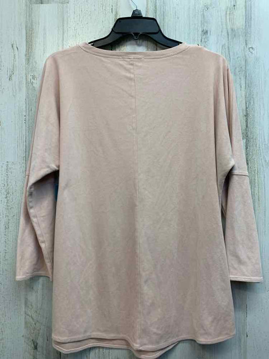 TIME FOR ME Tops Size L BLUSH Suede TUNIC TOP