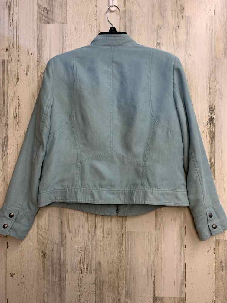 TRIBAL STUDIO Tops Size L LIGHT BLU Suede JACKET Jacket