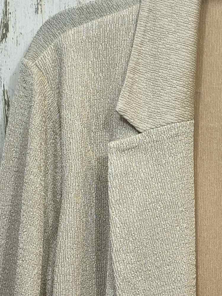 NWT DONNA KARAN Size M JACKETS / COATS Beige Solid LONGSLEEVE Cardigan
