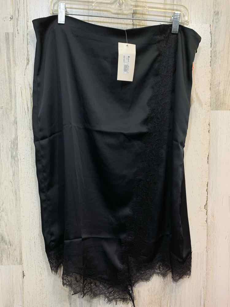 NWT A NEW DAY Dresses and Skirts Size L Black Skirt/LACE TRIM