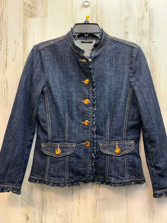 PETITE SOPHISTICATED Tops Size PS DARK BLUE Denim JACKET Jacket