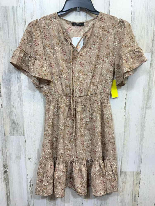 NWT PRETTYGARDEN Dresses and Skirts Size M APRICOT Polyester Blend Floral Dress