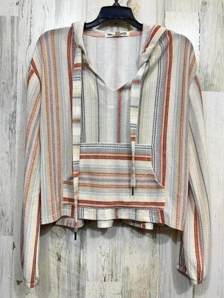 PRE-OWNED WALLFLOWER/LIGHTWEIGHT MULTI-WIDTH STRIPE CROPPED BOHO STYLE FRONT POC