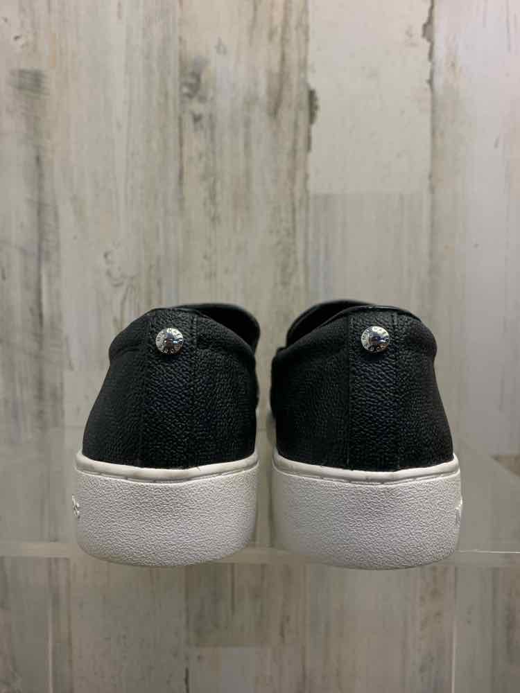 PRE-OWNED MICHAEL KORS SHOES Shoe Size 8.5 Black MONOGRAM SLIP ON Shoes/BLACK MO