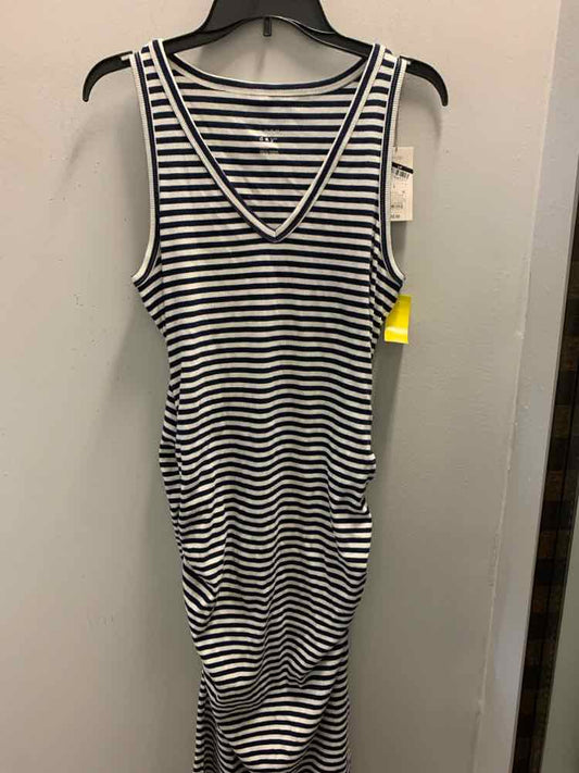 NWT A NEW DAY Dresses and Skirts Size L NAVY/WHT Stripe SLEEVELESS Dress