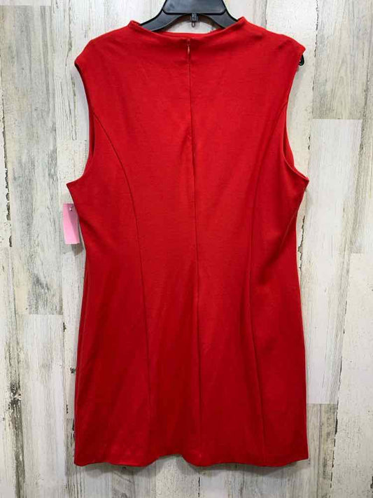 PRE-OWNED BR Dresses and Skirts Size XL Red Solid SHEATH Dress/RED SHEATH DRESS