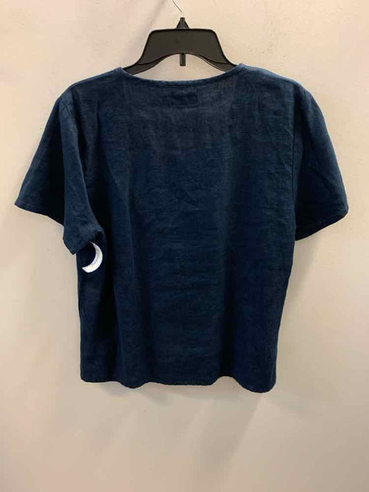 FLAX Tops Size S Navy TOP