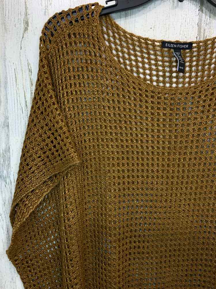 PRE-OWNED EILEEN BROWN OPEN-KNIT TUNIC SWEATER