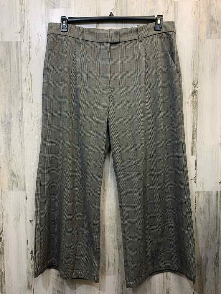 NWT Size 18W AMERICAN EAGLE PLUS SIZES BLK/GRAY Checkered WIDE LEG Pants
