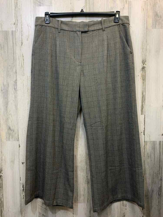 NWT Size 18W AMERICAN EAGLE PLUS SIZES BLK/GRAY Checkered WIDE LEG Pants