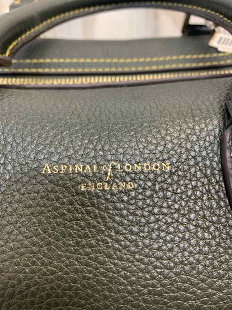 PRE-OWNED ASPINAL OF LONDON FOREST GREEN HUDSON BAG